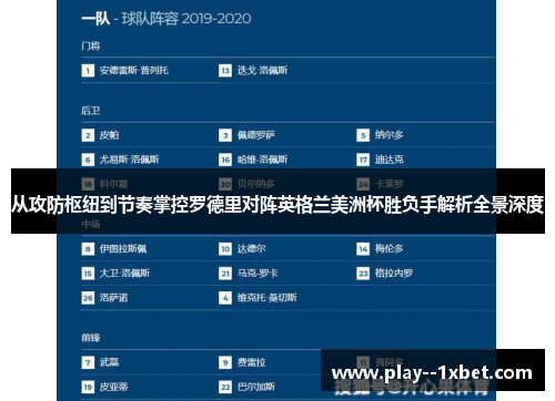 从攻防枢纽到节奏掌控罗德里对阵英格兰美洲杯胜负手解析全景深度